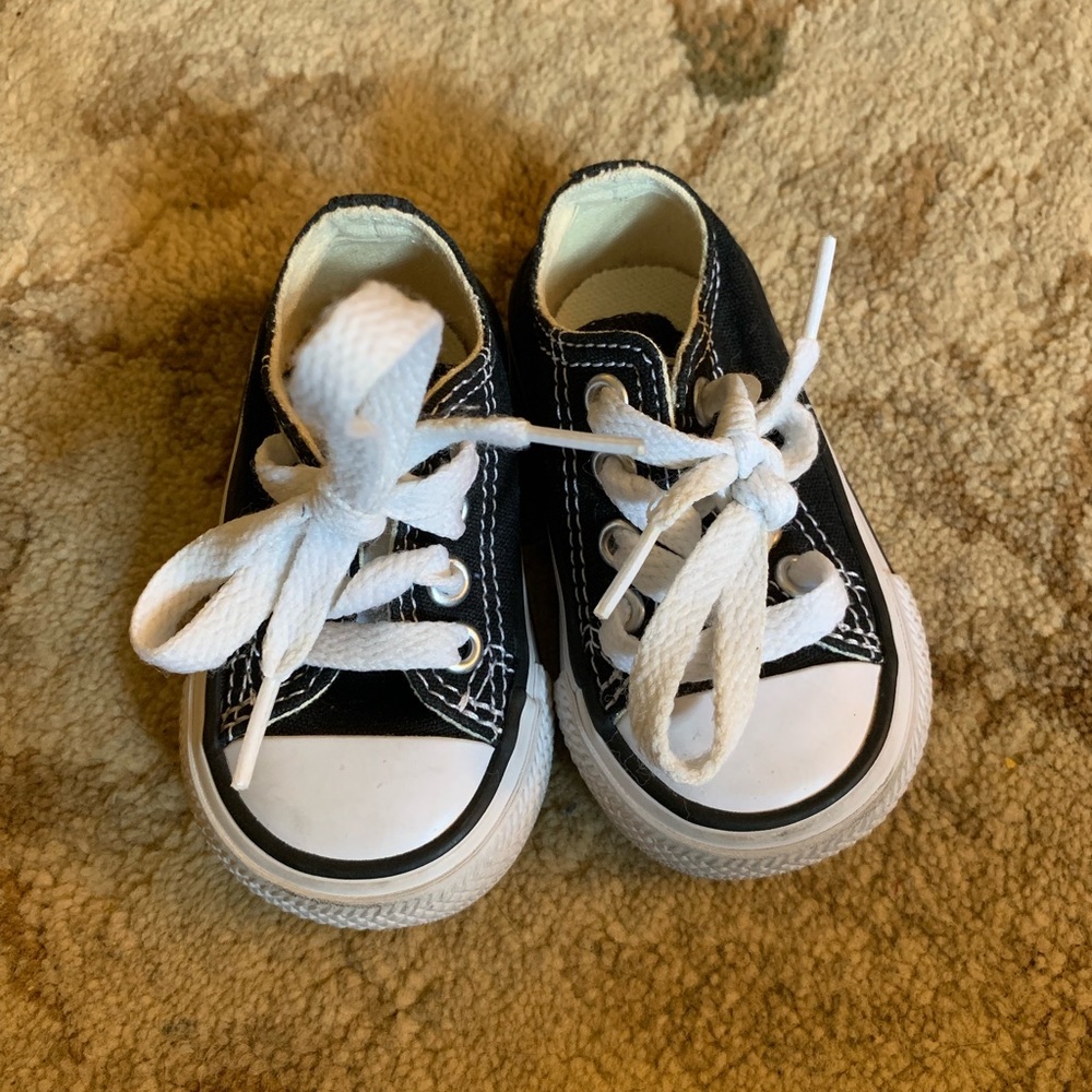 Black baby Converse size 2